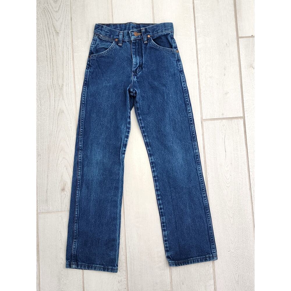 Wrangler Boys Size 11 Slim Western Cowboy Workwear Denim Adjustable Straight